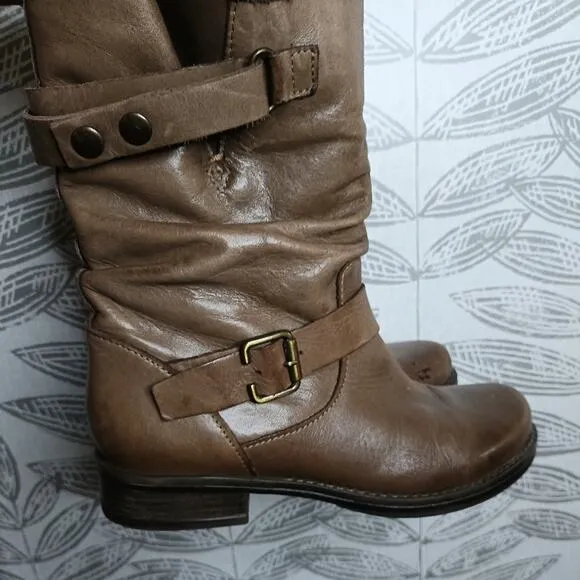 Eric Michael Boots Brown Leather Buckle