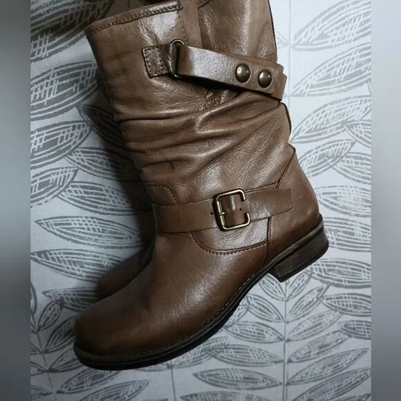 Eric Michael Boots Brown Leather Buckle