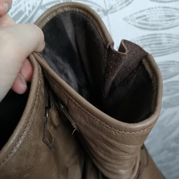 Eric Michael Boots Brown Leather Buckle