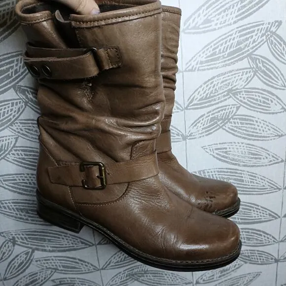 Eric Michael Boots Brown Leather Buckle