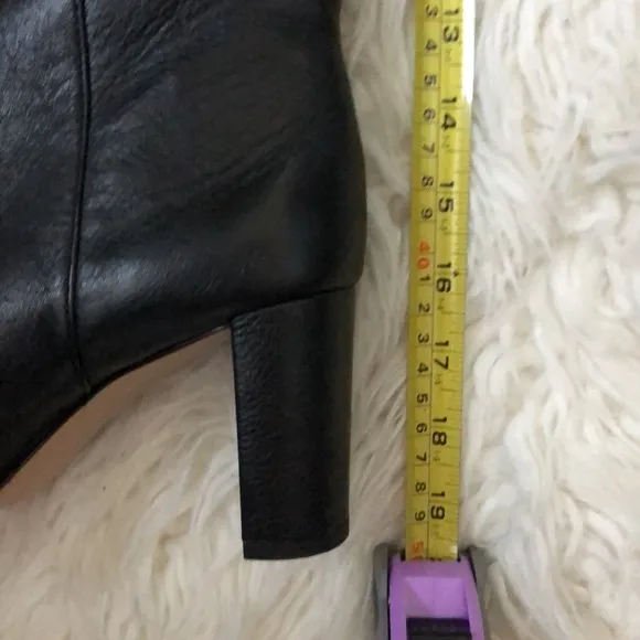 ESSEX LANE Black Genuine Leather Heeled Boots
