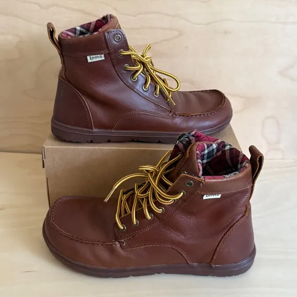✅EU43 Men's Brown Lems Boulder Leather Boots