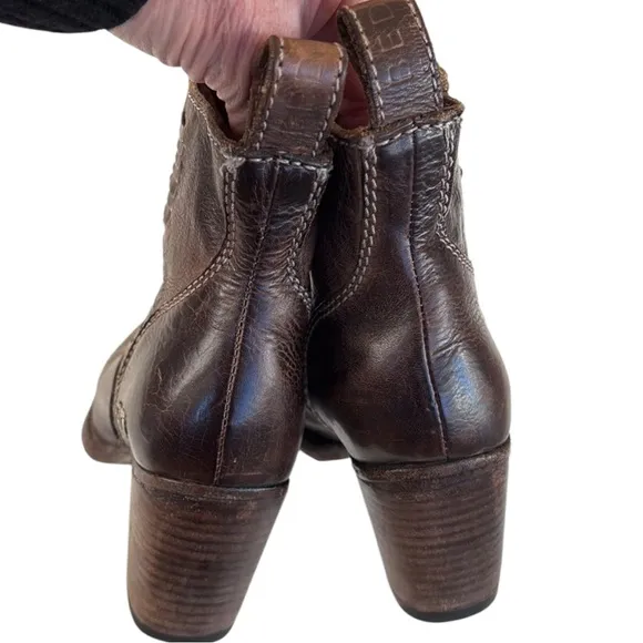 EUC Bed Stu Leather Shrill Ankle Boots Brown Size 6 1/2