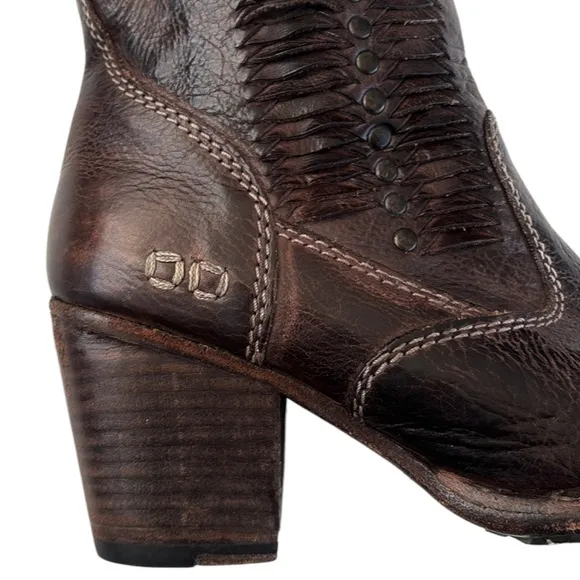 EUC Bed Stu Leather Shrill Ankle Boots Brown Size 6 1/2