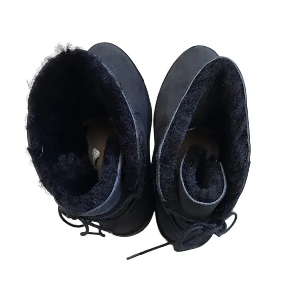 EUC UGG Authentic Naiyah shealing suede leather wool boots, 8, black