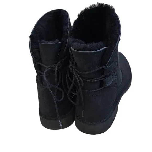 EUC UGG Authentic Naiyah shealing suede leather wool boots, 8, black