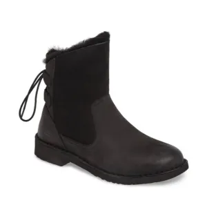EUC UGG Authentic Naiyah shealing suede leather wool boots, 8, black