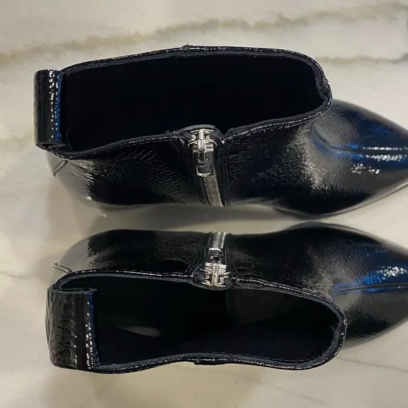 Everlane Boots size 6.5 Black Patent Leather Pointed Toe