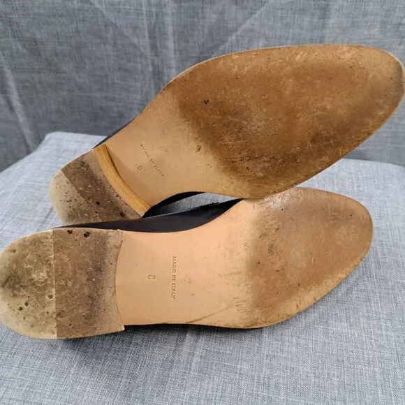 Everlane Loafers Leather Blue Shoes Slip On Sz 8 Italy
