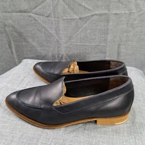 Everlane Loafers Leather Blue Shoes Slip On Sz 8 Italy