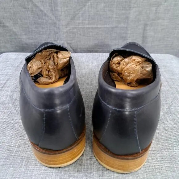 Everlane Loafers Leather Blue Shoes Slip On Sz 8 Italy
