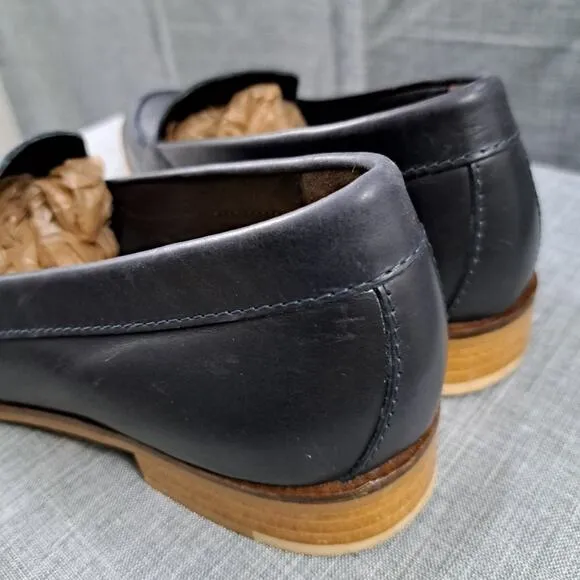 Everlane Loafers Leather Blue Shoes Slip On Sz 8 Italy