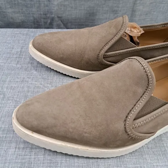 Everlane Loafers Suede Green Shoes Slip On Sz 8 Italy