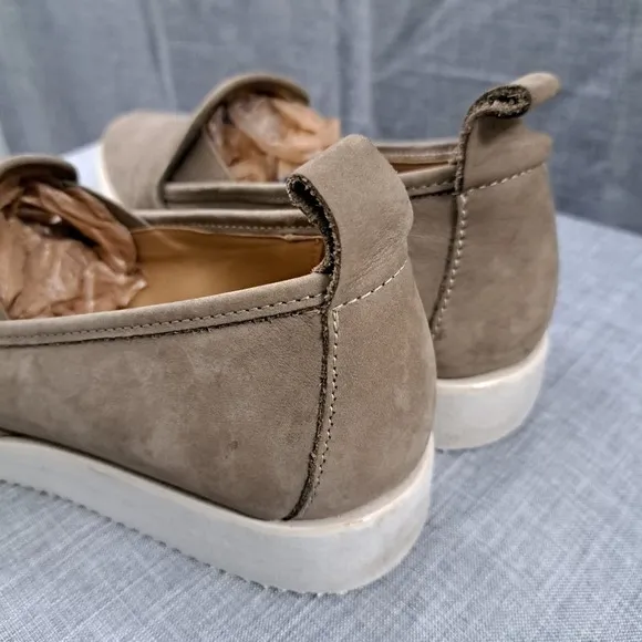 Everlane Loafers Suede Green Shoes Slip On Sz 8 Italy