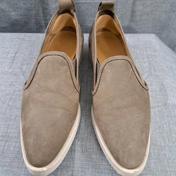 Everlane Loafers Suede Green Shoes Slip On Sz 8 Italy