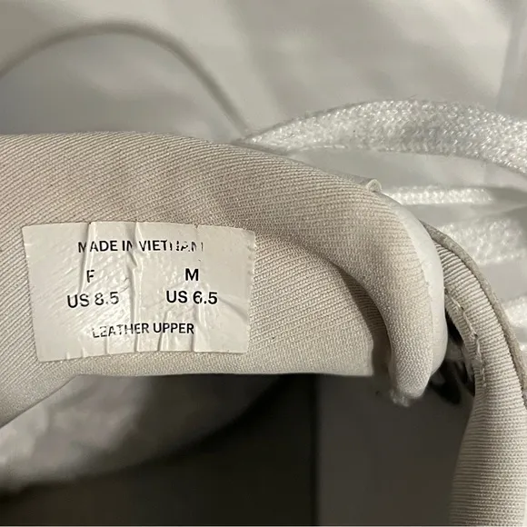 Everlane The Court Sneaker shoes White Leather upper, Women's Size 8.5. sneakers