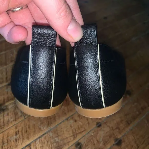 Everlane The Italian Leather Day Glove black slip on ballet shoes