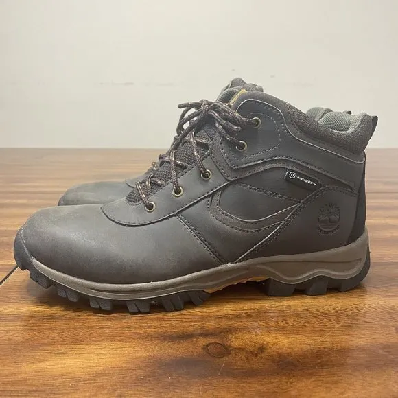 [Excellent] Boys/Mens 7 Timberland Mt. Maddsen WP Brown Leather Boots