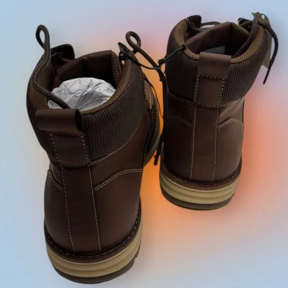 FALLS CREEK Men's 11 Brown Faux Leather Boots