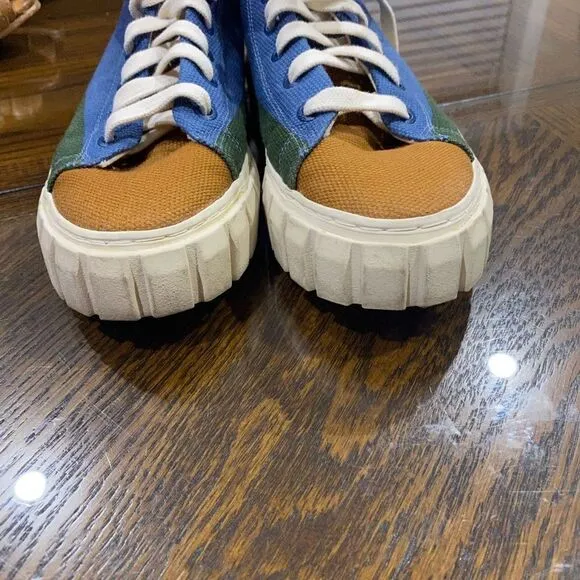 FARM RIO |  Rainbow Sun High Top Platform Lace Up Sneakers Multicolor