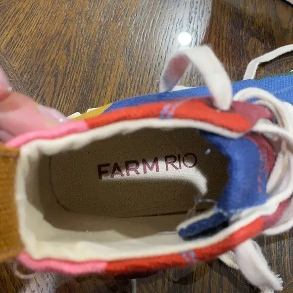 FARM RIO |  Rainbow Sun High Top Platform Lace Up Sneakers Multicolor