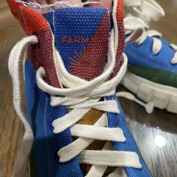 FARM RIO |  Rainbow Sun High Top Platform Lace Up Sneakers Multicolor