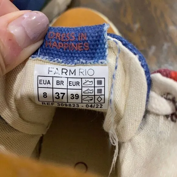 FARM RIO |  Rainbow Sun High Top Platform Lace Up Sneakers Multicolor