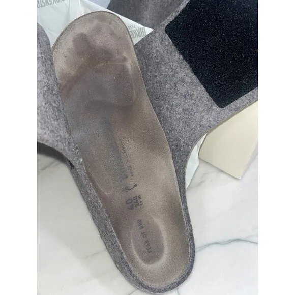 Fear of God x Birkenstock The Los Feliz Felt in Ash Melange 40 W 9 M 7 with Box