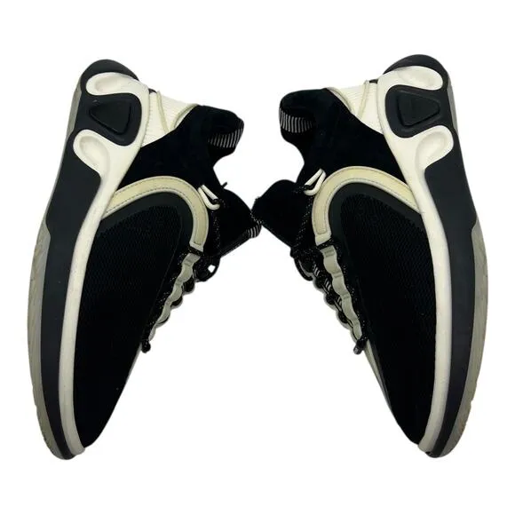 Fendi Knit High Top Lace-Up Sneakers