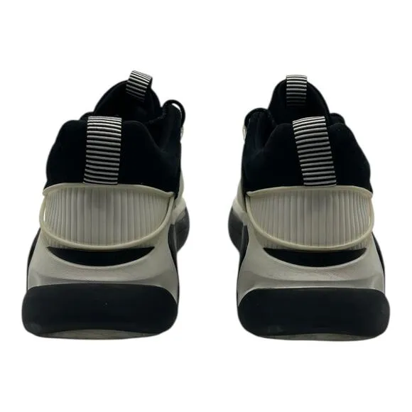 Fendi Knit High Top Lace-Up Sneakers
