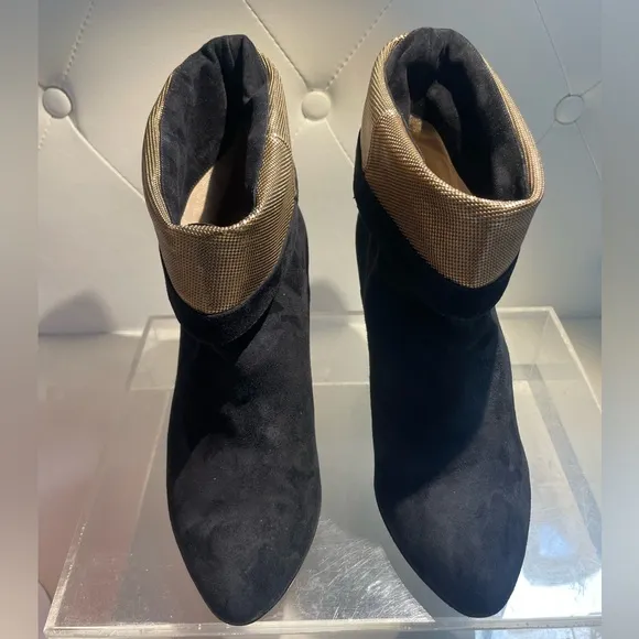 FENDI short boots shoes leather black sz39 made in italy good condition