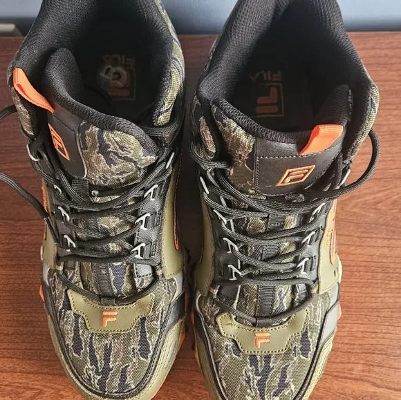 FILA Camouflage High-Top Sneakers Size 12