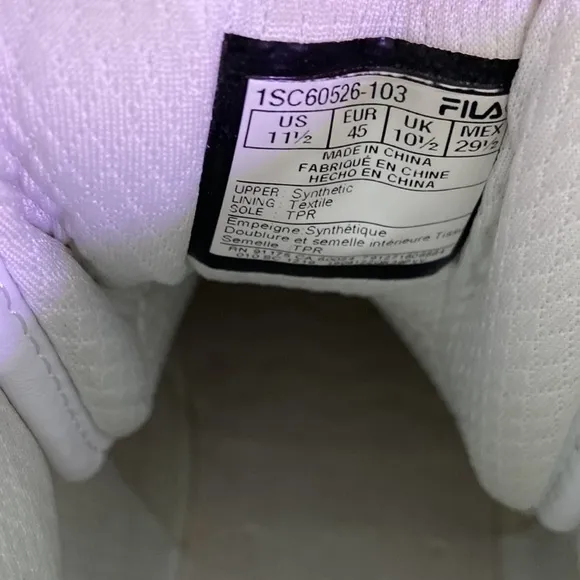 Fila High Top Sneakers 11.5