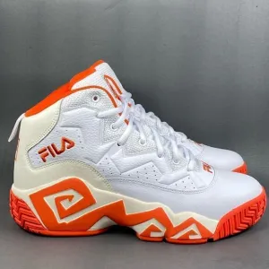 ✅Fila MB Orange White High Top Sneakers Mens 9