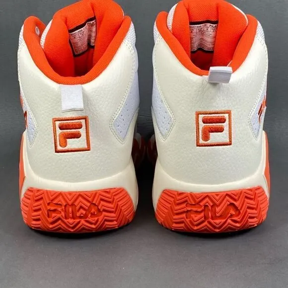 ✅Fila MB Orange White High Top Sneakers Mens 9