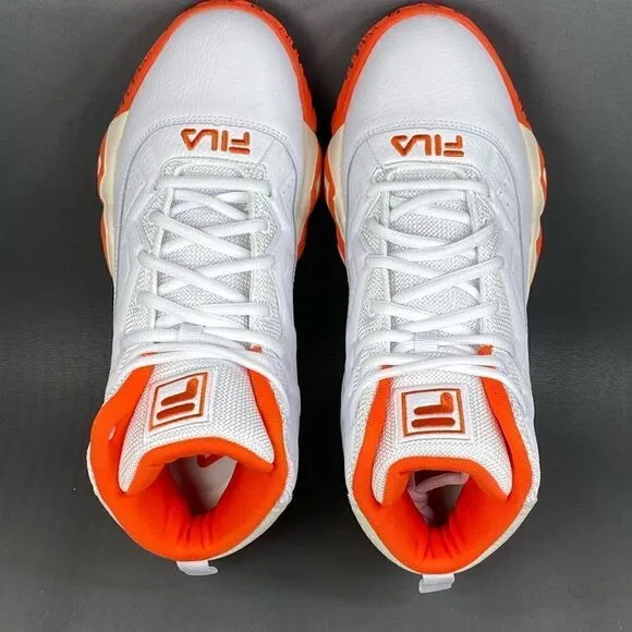 ✅Fila MB Orange White High Top Sneakers Mens 9