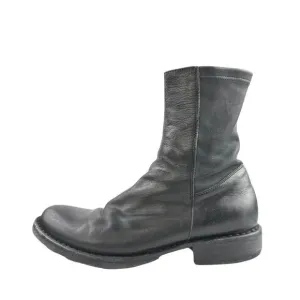 Fiorentini   Baker Men's Black Leather Round Toe Side Zip Combat Boots 37/US 6.5