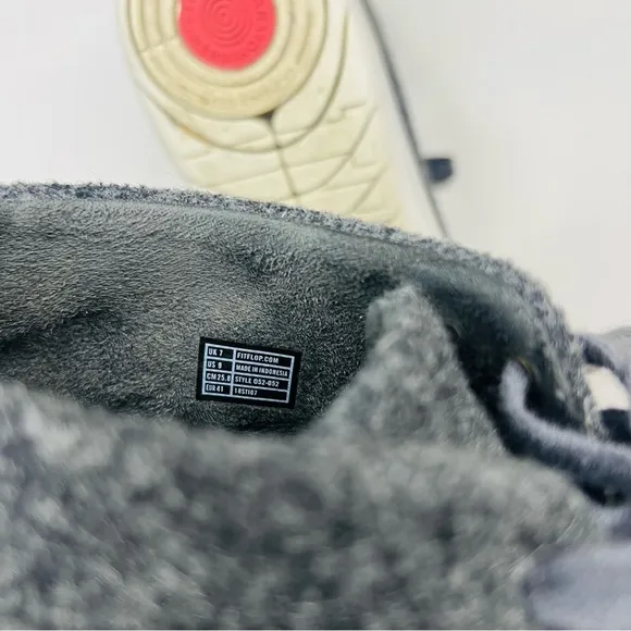 Fitflop Charcoal Stefanie Wool High Top Sneakers 9