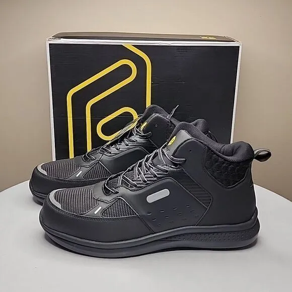 FitVille Men's High-top SteelCore Work Boots Size 12.5 EW