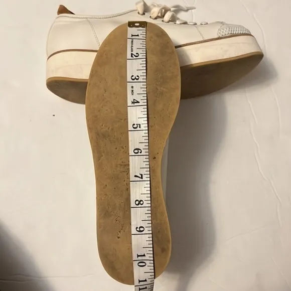 FLAMINGOS Leather Tatum White Platform Sneakers
