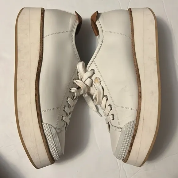 FLAMINGOS Leather Tatum White Platform Sneakers