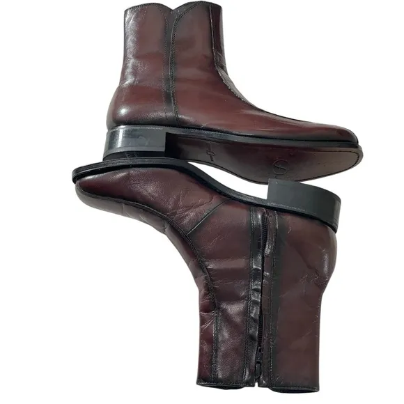 FLORSHEIM BROWN ESSEX MOC TOE LEATHER DRESS BOOTS SZ 7 D