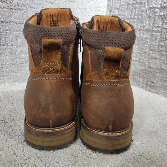 Florsheim Chalet Men's Size 10.5 Brown Leather Cap Toe Boots 11969-010