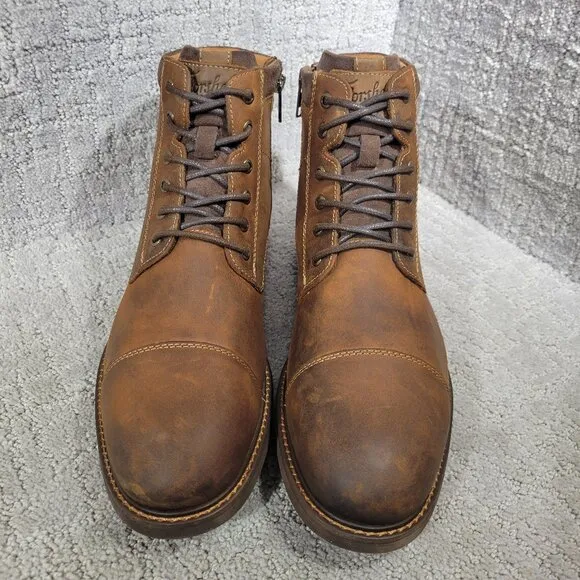 Florsheim Chalet Men's Size 10.5 Brown Leather Cap Toe Boots 11969-010