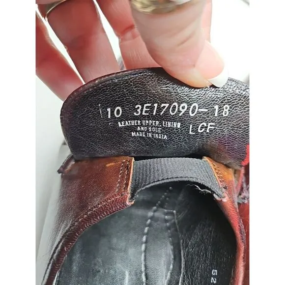 Florsheim IMPERIAL‎ LEATHER BURGUNDY Kilt Tassel Slip On Loafer Shoes 10 Classic