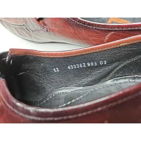 Florsheim IMPERIAL‎ LEATHER BURGUNDY Kilt Tassel Slip On Loafer Shoes 10 Classic