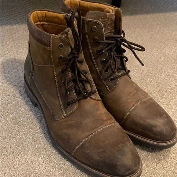 Florsheim Lodge Cap Toe Brown Leather Boots