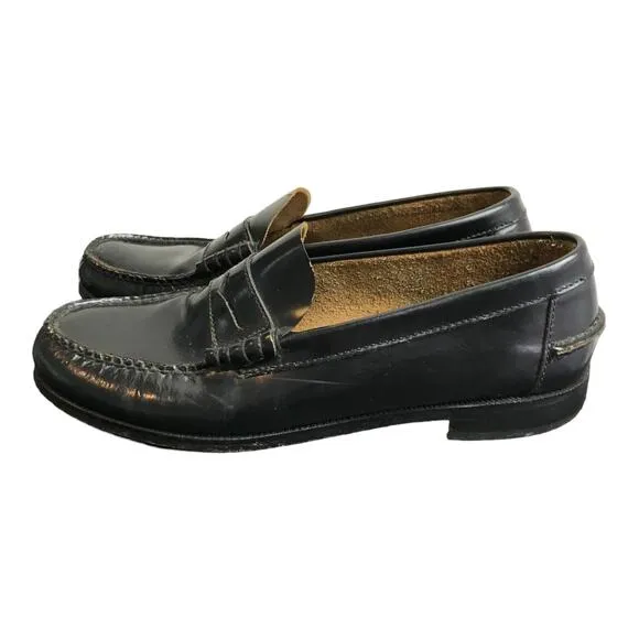 Florsheim Penny Loafer Mens Size 10.5 D Black Leather Shoes Slip-On Leather