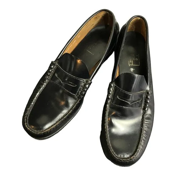 Florsheim Penny Loafer Mens Size 10.5 D Black Leather Shoes Slip-On Leather