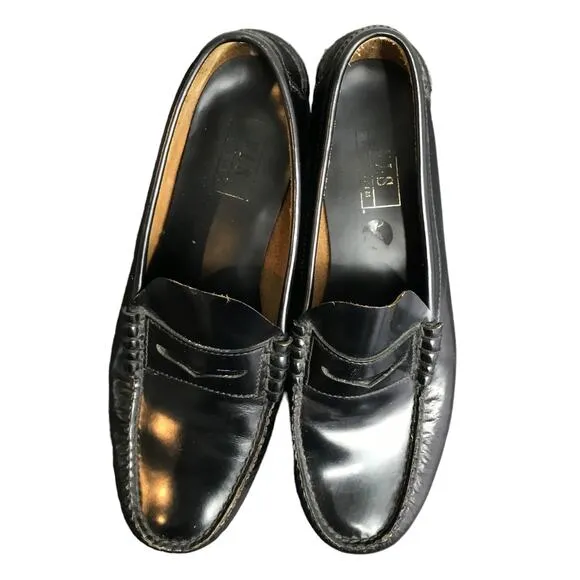 Florsheim Penny Loafer Mens Size 10.5 D Black Leather Shoes Slip-On Leather